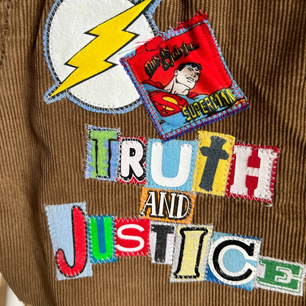 Justice League Upcycled Custom Patchwork Collage … - image 5